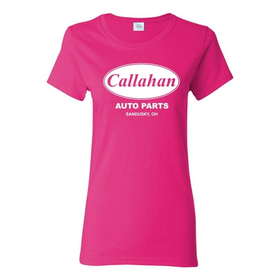 Wild Bobby, Callahan Auto Parts Sandusky Ohio Retro 90s Funny Tommy Boy, Pop Culture, Women Graphic Tee, Fuschia, 3X-Large