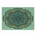 thumbnail image 1 of Ethnic Cutting Board, Abstract Flower Arrangement Mandala Style Nature Elements Vibrant, Decorative Tempered Glass Cutting and Serving Board, Small Size, Pale Yellow Turquoise, by Ambesonne, 1 of 1