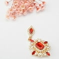 thumbnail image 5 of Crystal Rhinestone Angle Tears Red Gemstone Brooch Pin Wedding Bridal, 5 of 6