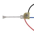 thumbnail image 5 of Uxcell 3 Way Fan Light Switch with Brass/Chrome Pull Chain Knob Chrome White 2 sets, 5 of 5