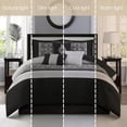 thumbnail image 5 of Nanshing 7 Piece Comforter Set, King, Black Sliver, 5 of 7