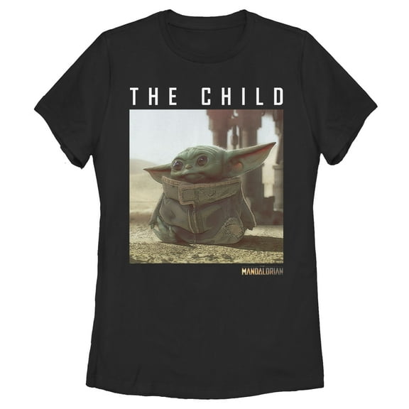 Women's Star Wars: The Mandalorian The Child Frame Graphic Tee Black Small