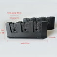 thumbnail image 3 of 2 Pcs Fishing Rod Holder Wall Mount Fishing Pole Holders for Boats 3 Rod Black Horizontal Garage Wall Pole Rack Summer Boat Accessories for Men Gifts, 3 of 5