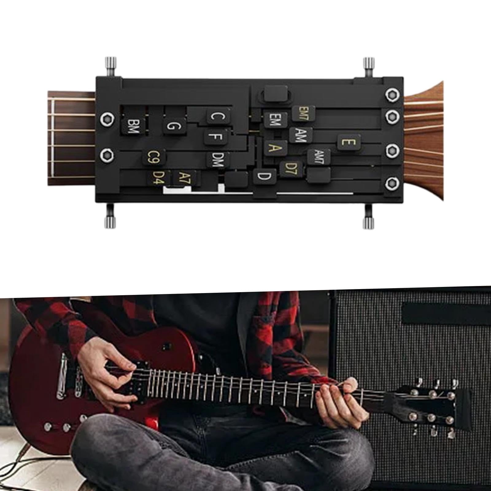 Guitar Aid Chords Trainer Guitar Chord Presser Guitar Learning Parts Guitar Assistant Practical Teaching Tool Accessories Gifts for Beginners Friends