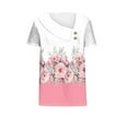 thumbnail image 4 of Women Printed Spring/summer Short Sleeved Shirt Printed Button Casual T-shirt Top, 4 of 4