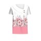 thumbnail image 4 of Camisetas de Manga Corta para las Mujeres Impresas Primavera Verano Botón de la Camiseta Casual, Camisetas de Mujer Casual, 4 of 4