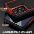 thumbnail image 3 of Designed for Samsung Galaxy A52 5G Case 2 in 1 Gift Militay Grade Drop Protective Rugged Heavy Duty Cover Shockproof Case for Galaxy A52 5G Phone Case for Women Men Boy Girl (Red+Black), 3 of 16