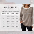 thumbnail image 2 of Long Sleeve Shirts for Women Fall Tops Lightweight Clothing Trendy Winter Clothes Tunic Crew Neck,S,Khaki, 2 of 8
