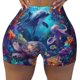 thumbnail image 2 of Fotbe Underwater Turtle Dolphin Octopus Shorts Sin Costuras – Shorts Deportivos de Cintura Alta para Mujer, Elásticos para Gimnasio, Yoga, Running o Ciclismo-Medium, 2 of 8