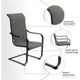 thumbnail image 2 of Sophia & William 5 Pieces Metal Patio Dining Set Paded Chairs and Table Furniture Set, 2 of 7