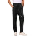 thumbnail image 4 of INSPIRE CHIC Sequins Pants for Men's Party Disco Shiny Straight Leg Trousers 38 Black, 4 of 6