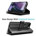 thumbnail image 4 of Tekcoo PU Leather Flip Wallet Cell Phone Case for Motorola G Stylus 5G 2024, Black, 4 of 6