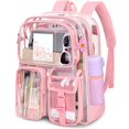 thumbnail image 1 of Mochila transparente Attmu Heavy Duty PVC transparente rosa, 1 of 7