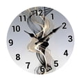 thumbnail image 2 of Reloj de pared moderno de madera con diseño de línea simple, creativo, redondo, decorativo y silencioso. 25 centímetros, 2 of 9