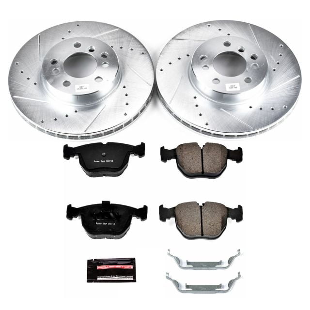 PowerStop Front Z23 Evolution Sport Carbon-Fiber Ceramic Brake Pad and Drilled & Slotted Rotor Kit Fits: BMW Select Models K879