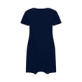 thumbnail image 5 of Kakii Women's Plus Size Cotton Nightgown - Loose Fit Short Sleeve Knee-Length Sleepwear Lounge Dress, 5 of 6