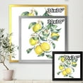 thumbnail image 4 of Designart 'Branch of Leaves and Yellow Lemons I' Tropical Framed Art Print, 4 of 4