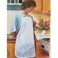 thumbnail image 2 of Fine White Lace Apron with Hearts and Flower Pattern Adult size, 2 of 10
