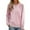 Pink, variant on Women's Lightweight Cardigans Button Down Crewneck Loose Solid Knitted Sweater Coat Long Sleeve Casual Outerwear for Fall Winter Lightweight Layers,Coffee,L