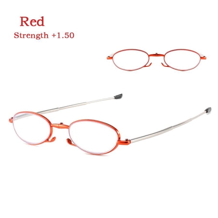 High-definition Metal Frame Ultra Light Resin Lightweight Reading Glasses Eyeglasses Vision Care Presbyopia Eyewear RED STRENGTH 1.50