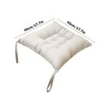 thumbnail image 3 of Blukids Indoor Outdoor Chair Cushions with Ties for Dining Chairs, Super Comfortable & Soft Non-slip Kitchen Chair Cushion Pads, Garden Patio Furniture Office Chair Seat Cushions(White), 3 of 6