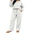 thumbnail image 3 of KyCheLot Women's Sweatsuits Oversized 2 Piece Outfits Long Sleeve Pullover Tops and Sweatpants Casual Set, 3 of 9