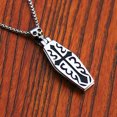 thumbnail image 4 of JUNTEX Vintage Coffin Vampire Skull Skeleton Pendant Necklace Stainless Steel Jewelry, 4 of 10