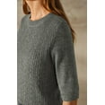 thumbnail image 7 of Arach&Cloz Women's Wool Blend Old Money Cable Knit Elbow Sleeve Sweaters 2025, 7 of 7