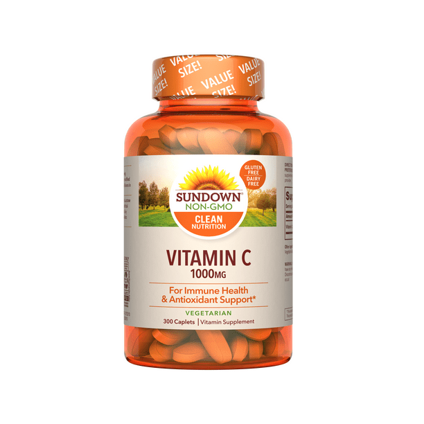 Sundown Naturals Vitamin C 1000 Mg Ascorbic Acid 300 Caplets Walmart Com Walmart Com