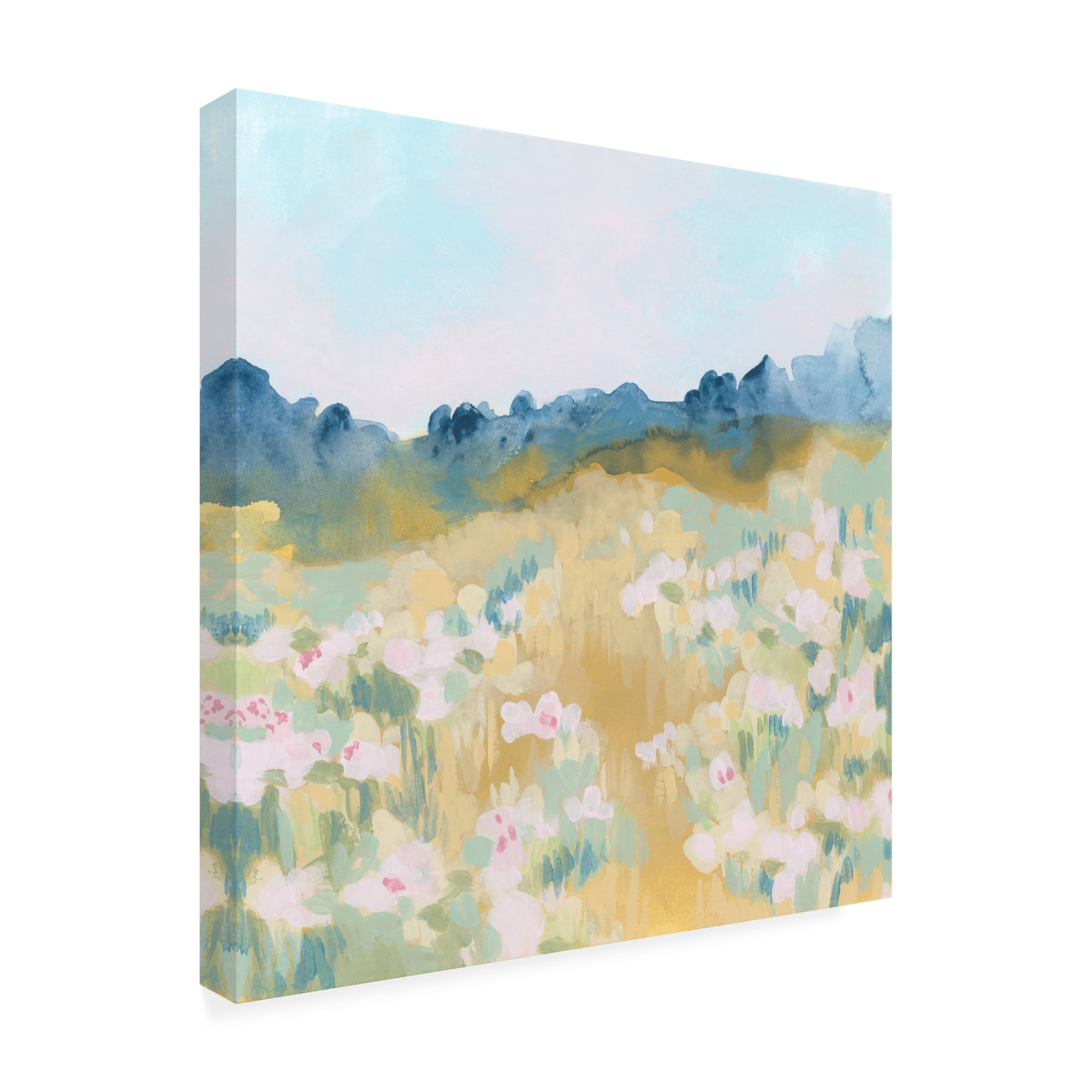 Trademark Fine Art June Erica Vess Ochre Flower Field II Canvas Wall Art