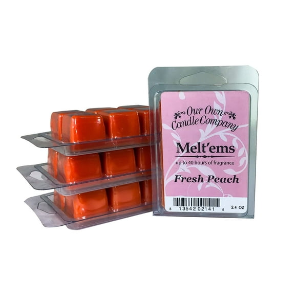 Our Own candle Entreprise Premium Wax Melt, Pêche Fraîche, 6 cubes, 24 oz (4 Pack)