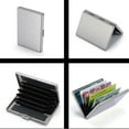 thumbnail image 4 of 10 Card Slots Storage Box Driver License Storage Card Holder Stainless Steel Anti-Theft Brush bank Credit Card Metal Card Bag - Black, 4 of 5