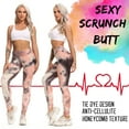thumbnail image 2 of FITTOO Women Tie Dye Yoga Pants High Waist Ruched Butt Lift Texture Tiktok Leggings, 2 of 6