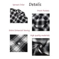 thumbnail image 3 of DODOING Men's Flannel Shirts Plaid Shirt Long Sleeve Plaid Shirt Button up Shirt Men Oversized Flannel Shirt, 3 of 8