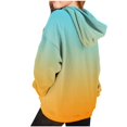 thumbnail image 5 of Bnwani Kids Hoodies Girls Crew Neck Long Sleeve Pockets Short Sweatshirt Gradient Graphic Printed Tops Pullover, 5 of 5