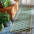 thumbnail image 3 of SAFAVIEH Courtyard Estelle Geometric Indoor/Outdoor Area Rug, Dark Green/Beige, 2'7" x 5', 3 of 10