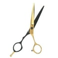 thumbnail image 3 of Stainless Steel Scissors, Scissors, Black+Gold For Hair Salon Barber Shop Flat Scissors, 3 of 8