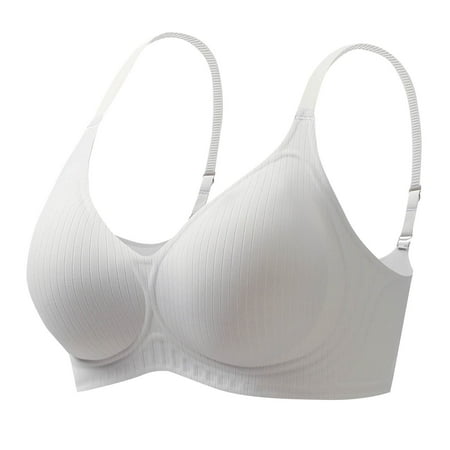 Yyeselk Women s Seamless Bra No Underwire Push Up Wireless Bra Soft Surpport Spaghetti Strap Bras Full Coverage Bralettes Comfort Everyday Bras Gray XXL