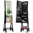 thumbnail image 1 of Costway LED Jewelry Cabinet Armoire Organizer Mirrored Standing w/ Bevel Edge Mirror, 1 of 10