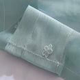 thumbnail image 4 of Cenefa de cortina transparente de gasa con encaje bordado para ventana de cocina, 29 x 24 pulgadas Azul, 4 of 9
