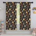 thumbnail image 5 of Sun and Mushroom Gothic Pattern Insulated Teens Curtains Set Of 2, Bedroom Essentials, Toddler Room Decor 42"x63", 5 of 5