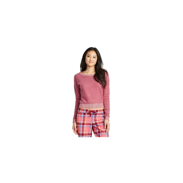 Aeropostale Chandail en Molleton Super Doux pour Femmes, Rouge, Juniors, Petit