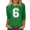 thumbnail image 2 of Vetsdori 3/4 Sleeve Tops for Women Tunic Pullover Plus Size Holiday Dressy Graphic,Crew Neck Fashion Womans T-shirts, 2 of 5
