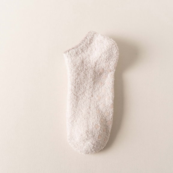 Dwellite Slipper Sock for Unisex with Non Slip Fuzzy Socks Warm Winter Plush Slipper Socks 2026 Camel