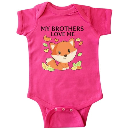 

Inktastic My Brothers Love Me- Little Fox Gift Baby Boy or Baby Girl Bodysuit