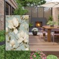 thumbnail image 4 of Vintage Floral Garden Flag 12 x 18 Inches, Magnolia Flowers Branches Rustic Botanical Teal Weather Proof Outdoor Patio Flags Double Sided Small Garden Decoration for Yard Outside Home, 4 of 9