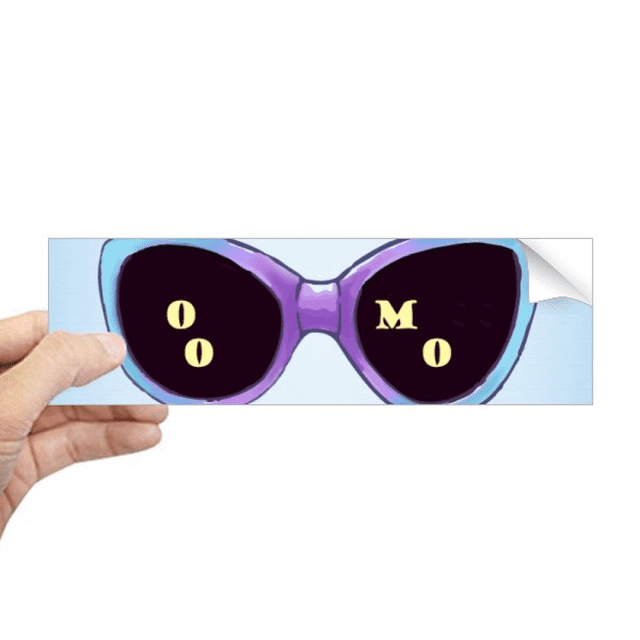 Gafas de sol coloreada ilustración patron Rectángulo Parachoques Pegatina Cuaderno Ventana Calcomanía