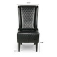 thumbnail image 6 of Holaki 22" Wide Wing Back Accent Side Chair, PU Wingback Contemporary Leisure Chairs, Black, 6 of 8