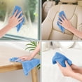 thumbnail image 2 of Unique Bargains Waffle Weave Kitchen Cleaning Absorbent Kitchen Towels Blue 10pk 12" x 12", 2 of 7