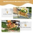 thumbnail image 4 of Yardi Yard Wooden Wagon Planter with 9 Magnetic Accessories for Garden Yard-Walnut, Potted Plant Stand for Planter Corner Garden Balcony Patio, 4 of 8